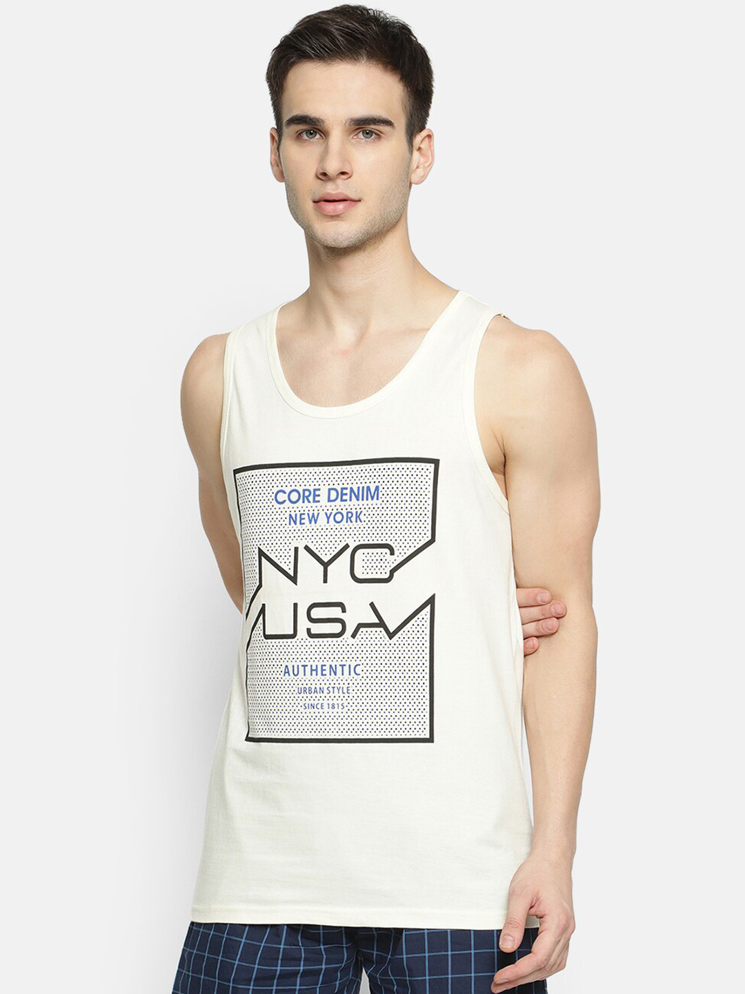 

V2 Value & Variety Men Off-White Printed Vest