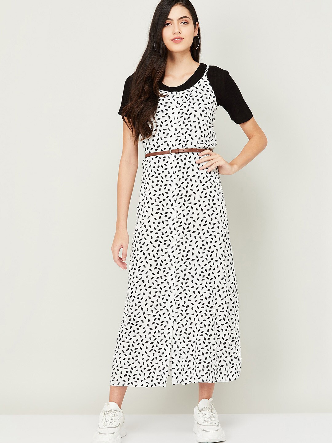 

Bossini White Printed Maxi Dress