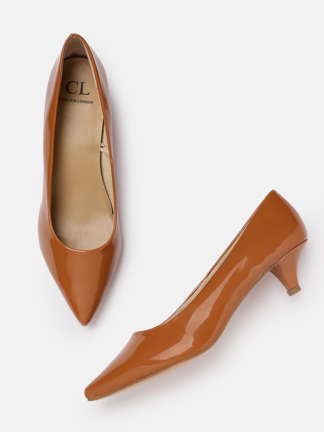 

Carlton London Women Tan Brown Solid Pumps