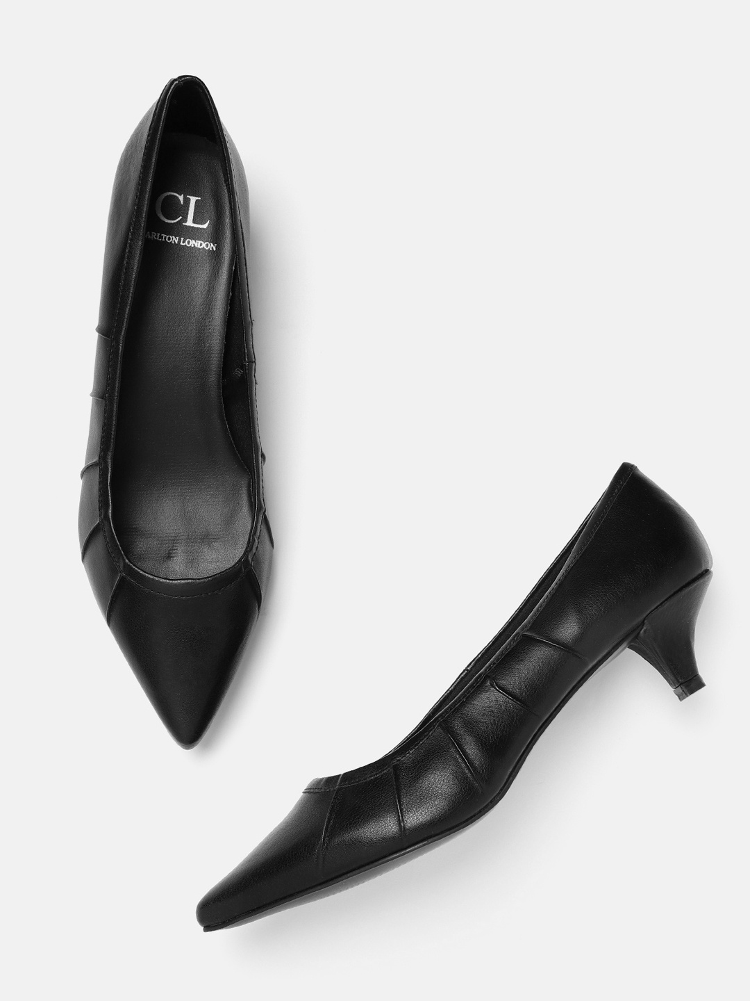 

Carlton London Women Black Solid Pumps