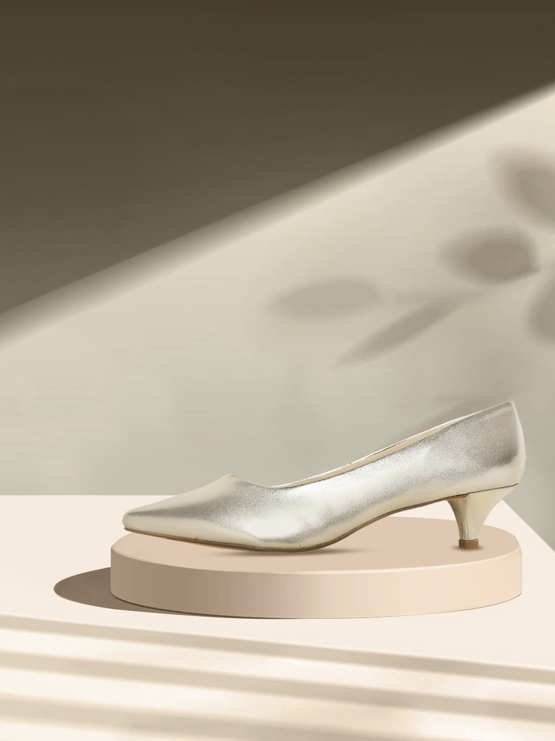 

Carlton London Women Gold-Toned Solid Pumps