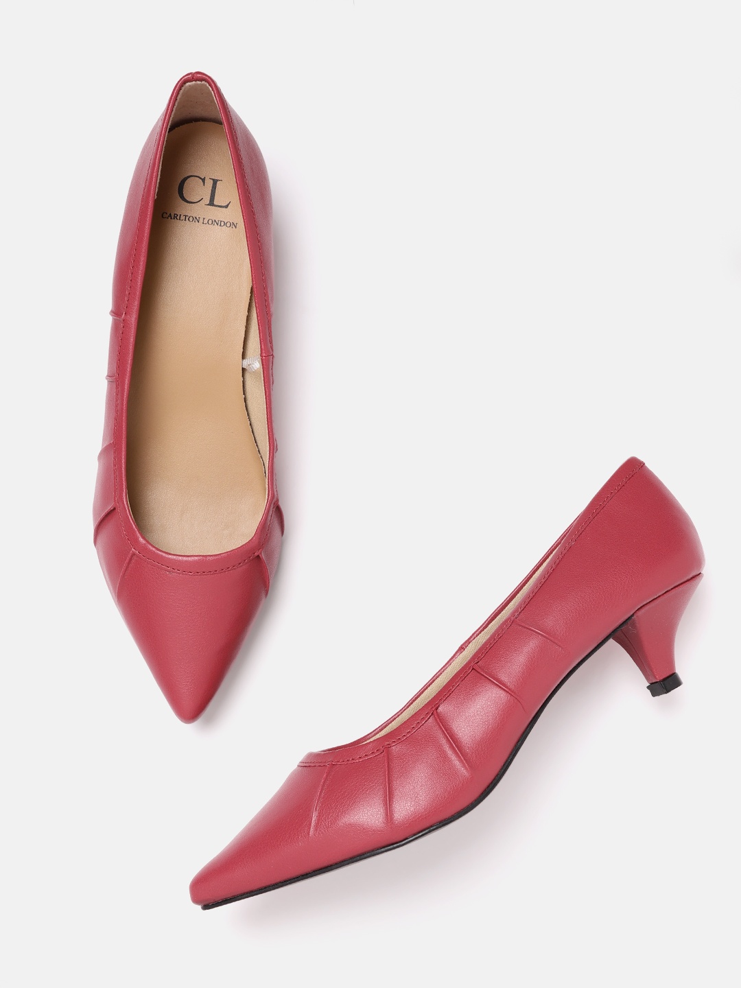 

Carlton London Women Maroon Solid Pumps