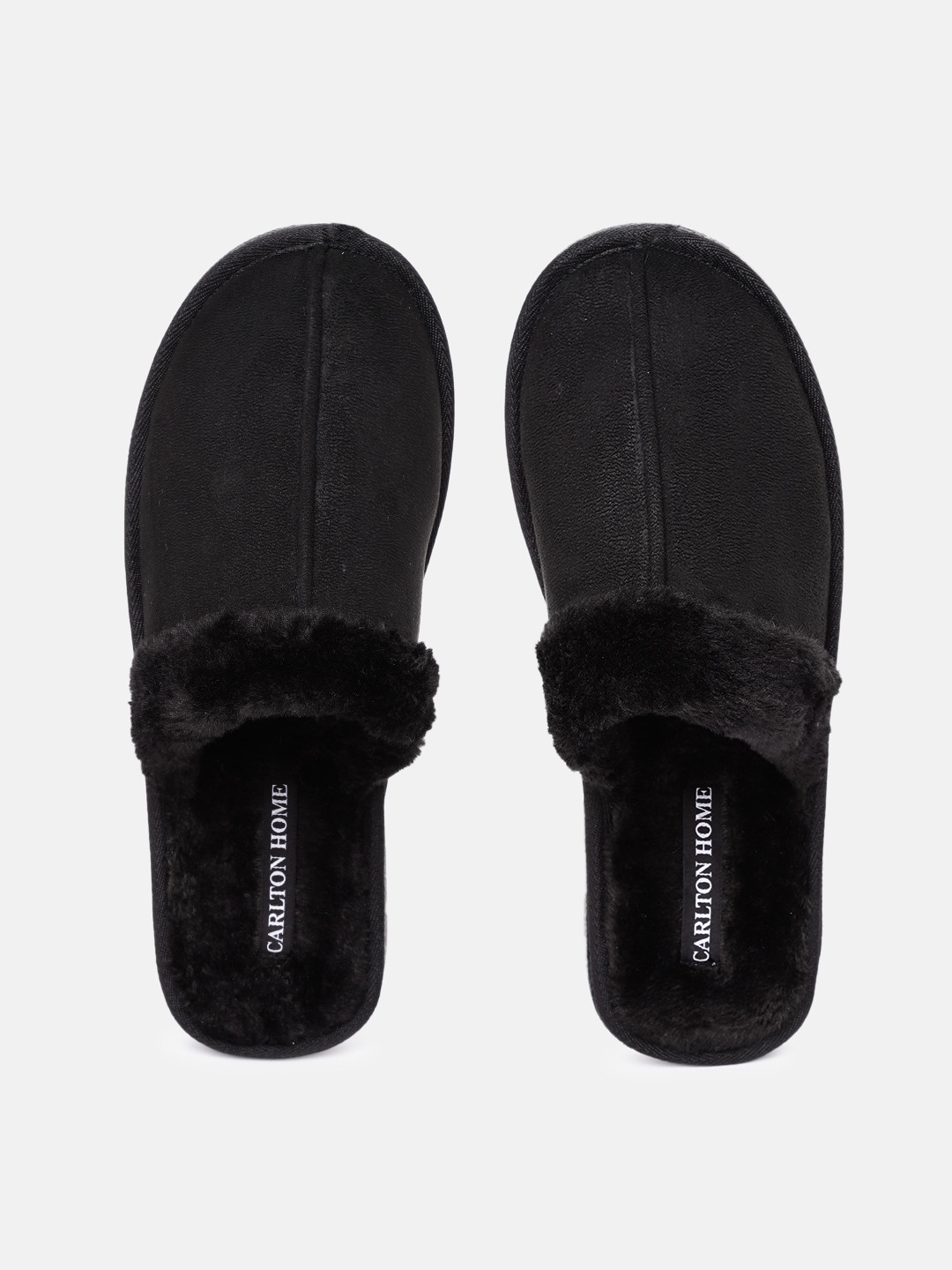 

Carlton London Women Black Solid Room Slippers