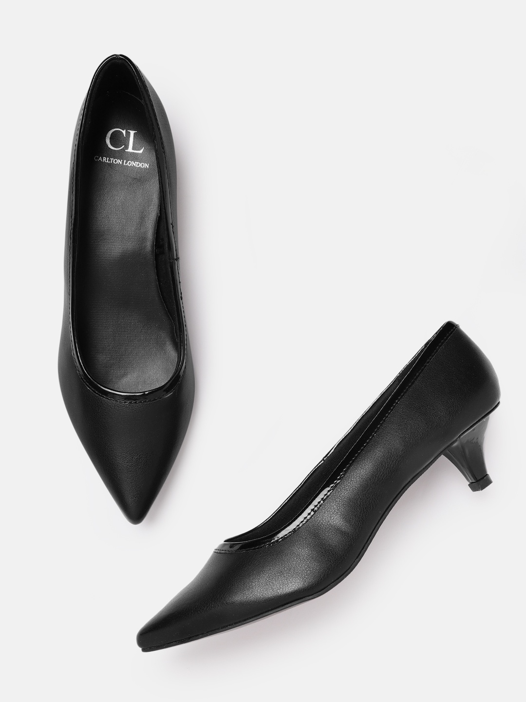 

Carlton London Women Black Solid Pumps