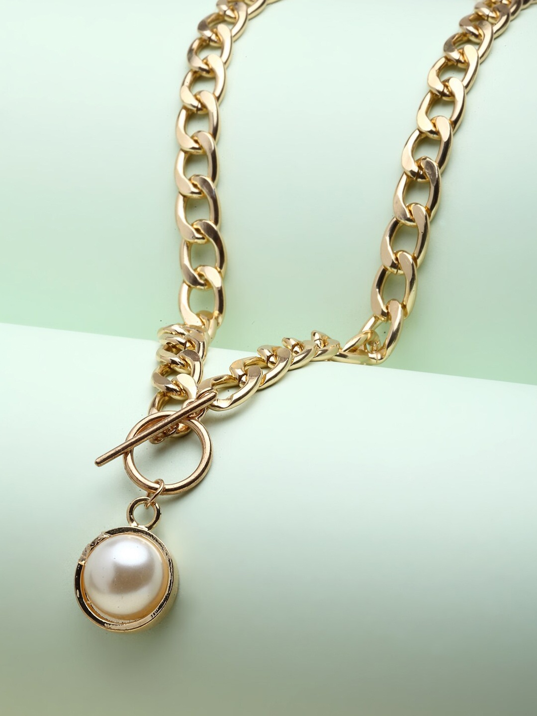 

Ferosh Gold-Toned & White Open Necklace