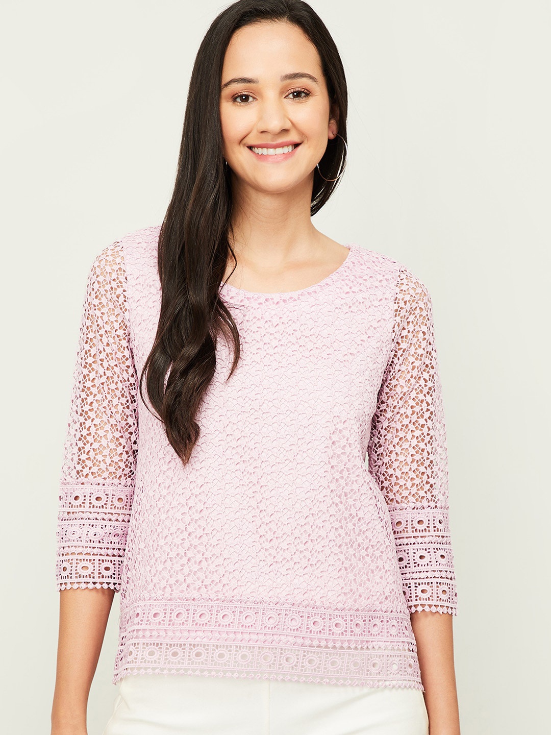 

CODE by Lifestyle Lavender Self-Design Top