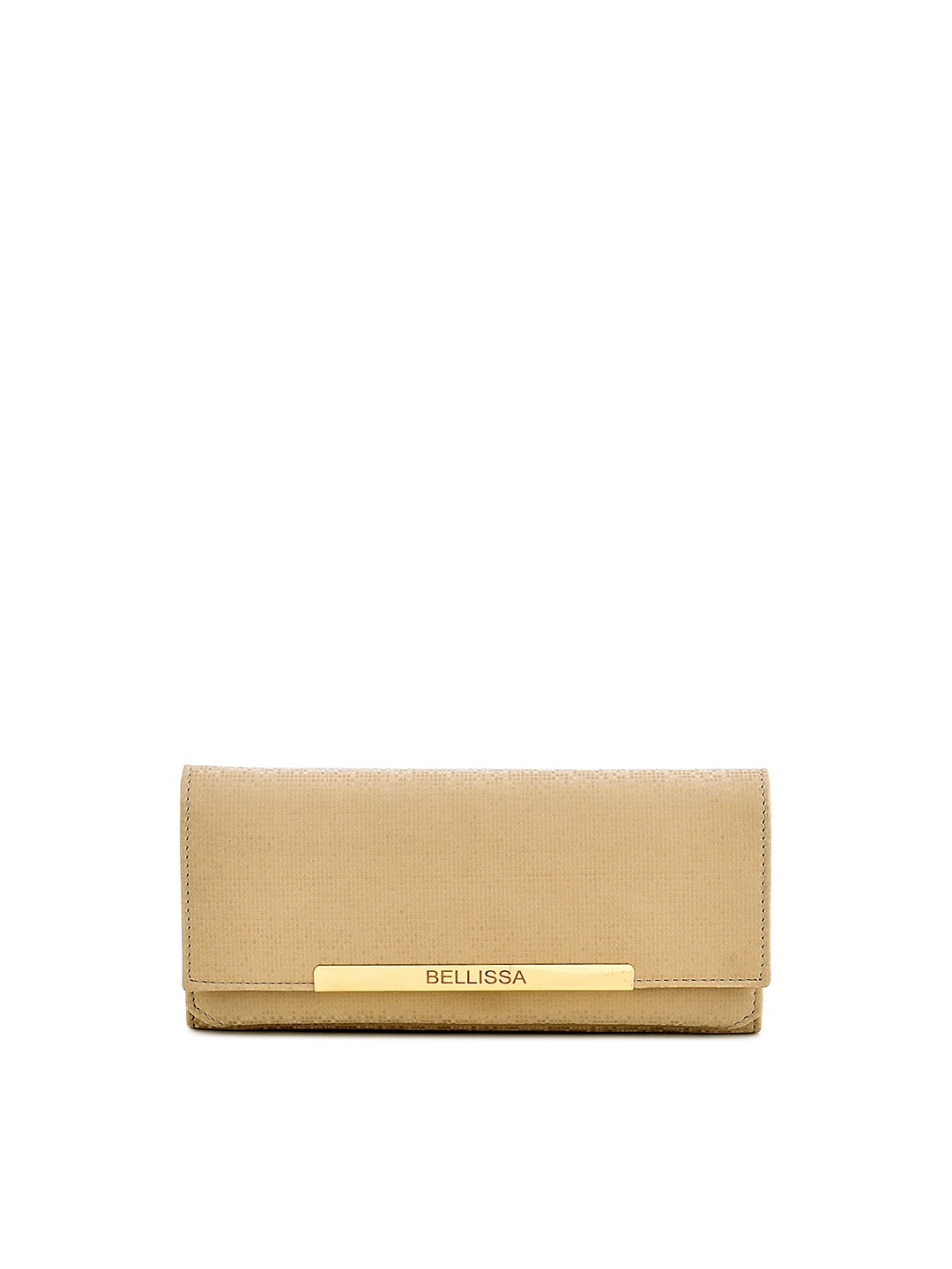 

Bellissa Women Cream-Coloured PU Three Fold Wallet