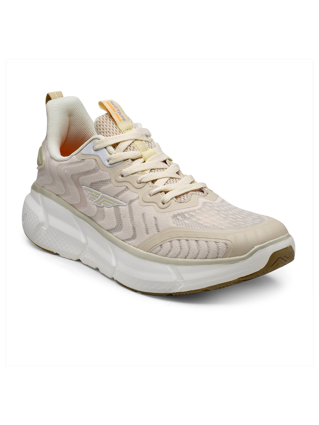 

Red Tape Men Beige Mesh Walking Shoes