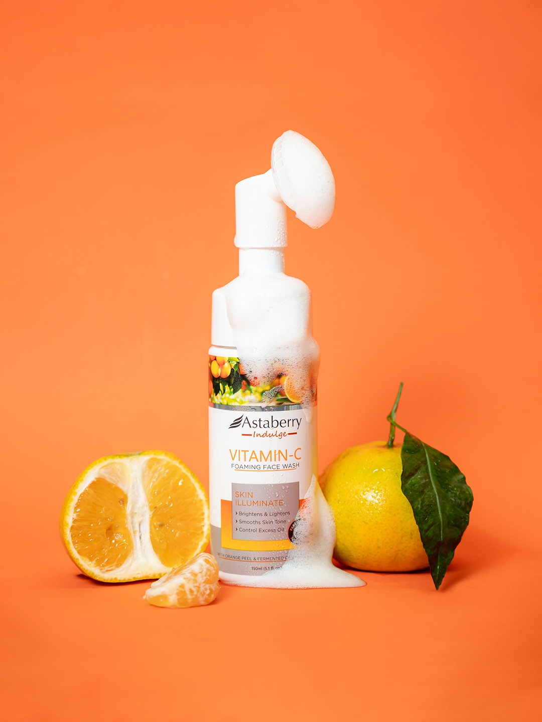 

Astaberry Indulge Vitamin C Foaming Face Wash - 150 ml, White