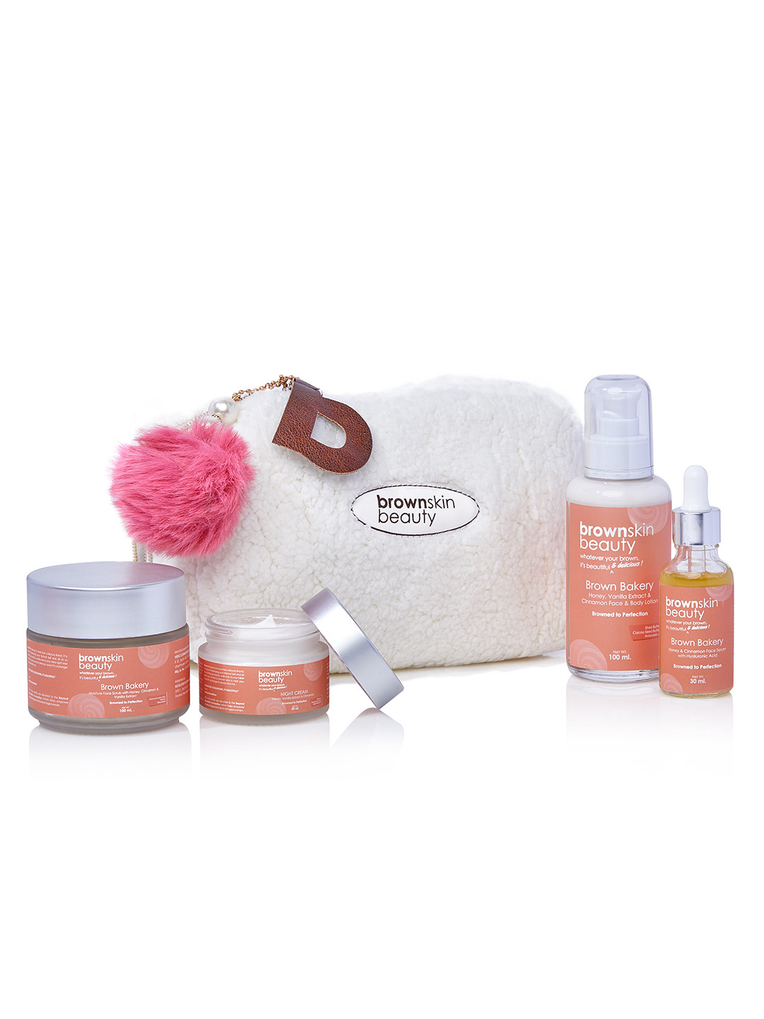 

brownskin beauty Set of Brown Bakery Face Serum-Body Lotion-Night Cream & Face Scrub
