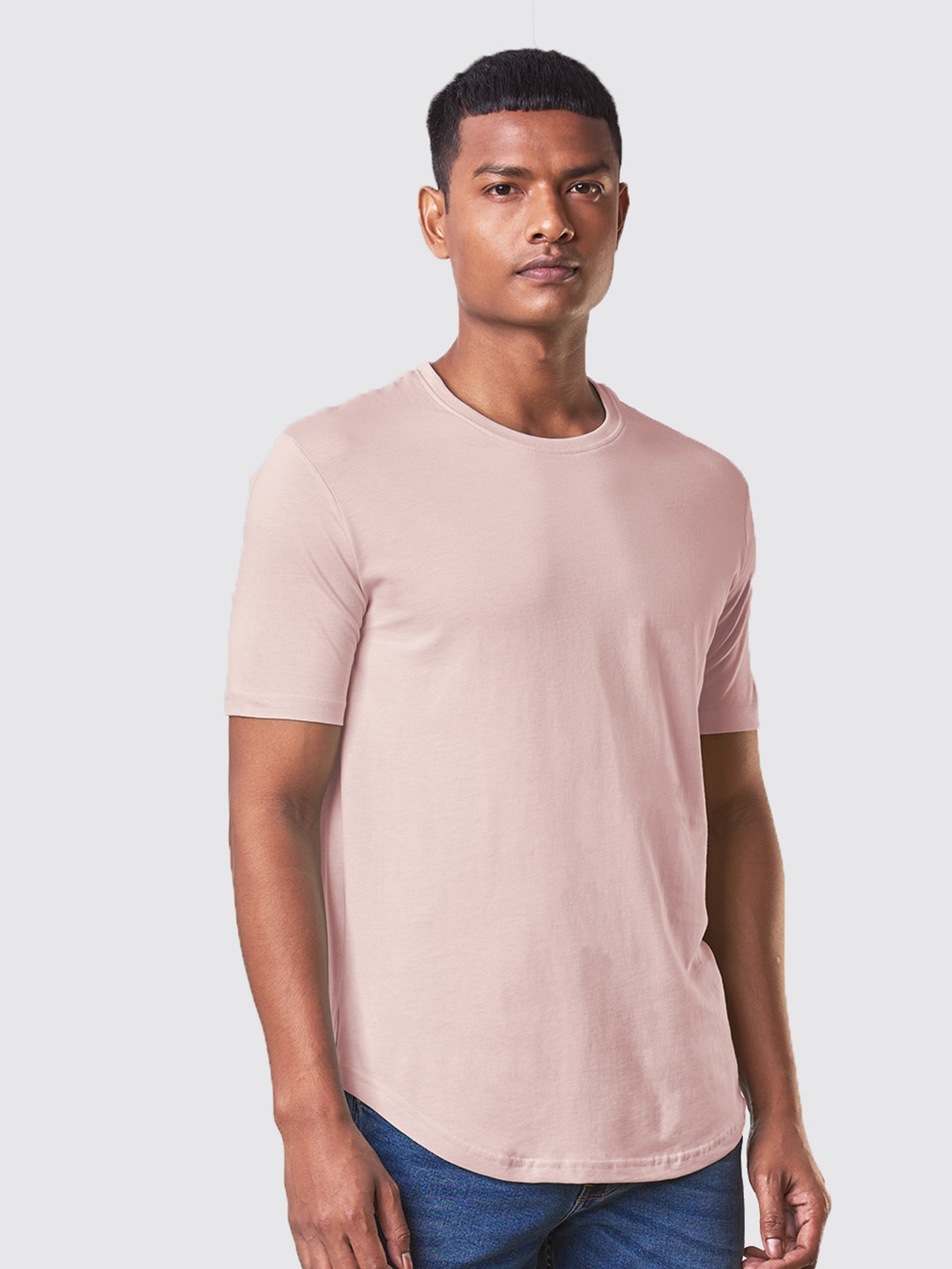 

The Souled Store Men Beige Solid T-shirt