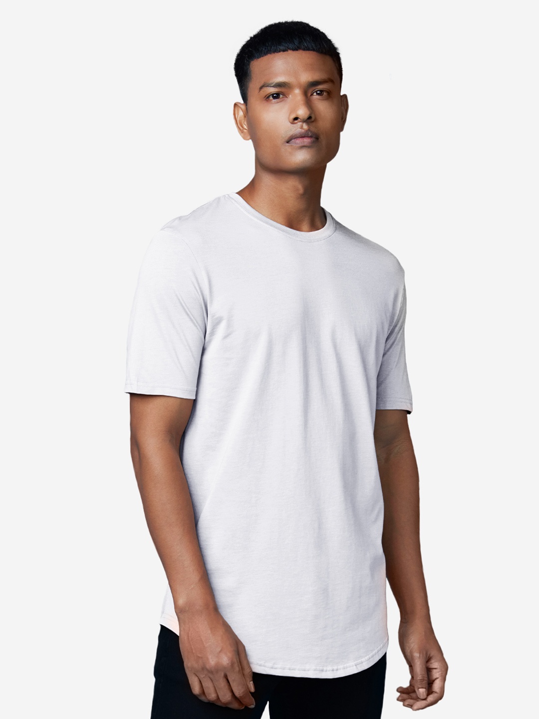 

The Souled Store Men White Raw Edge T-shirt