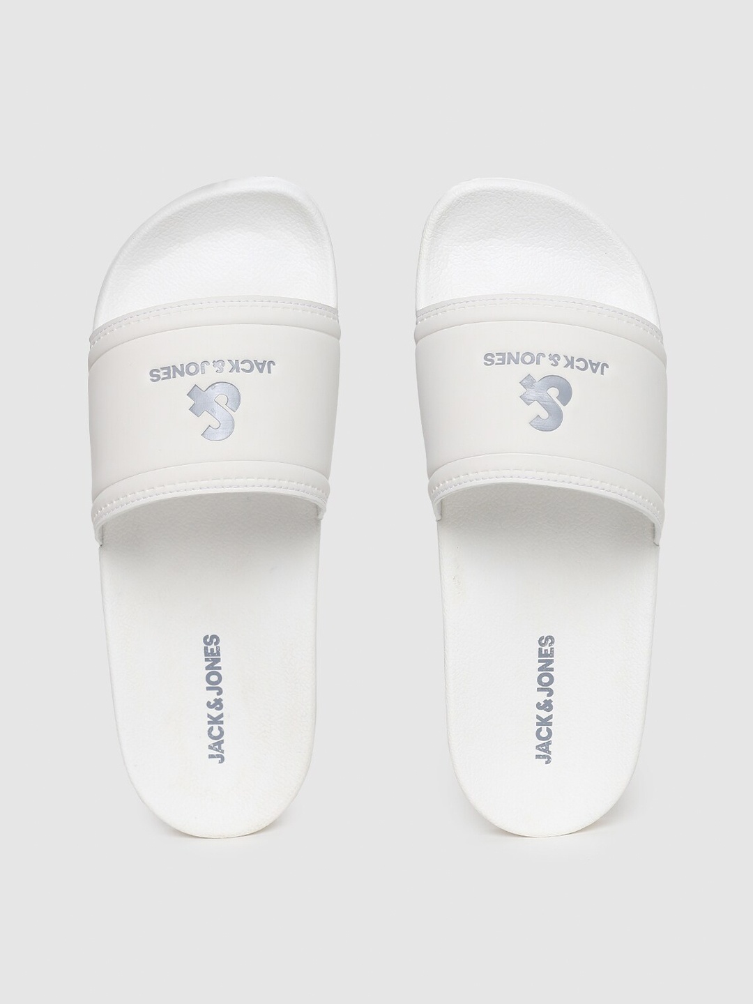 

Jack & Jones Men White Printed Sliders