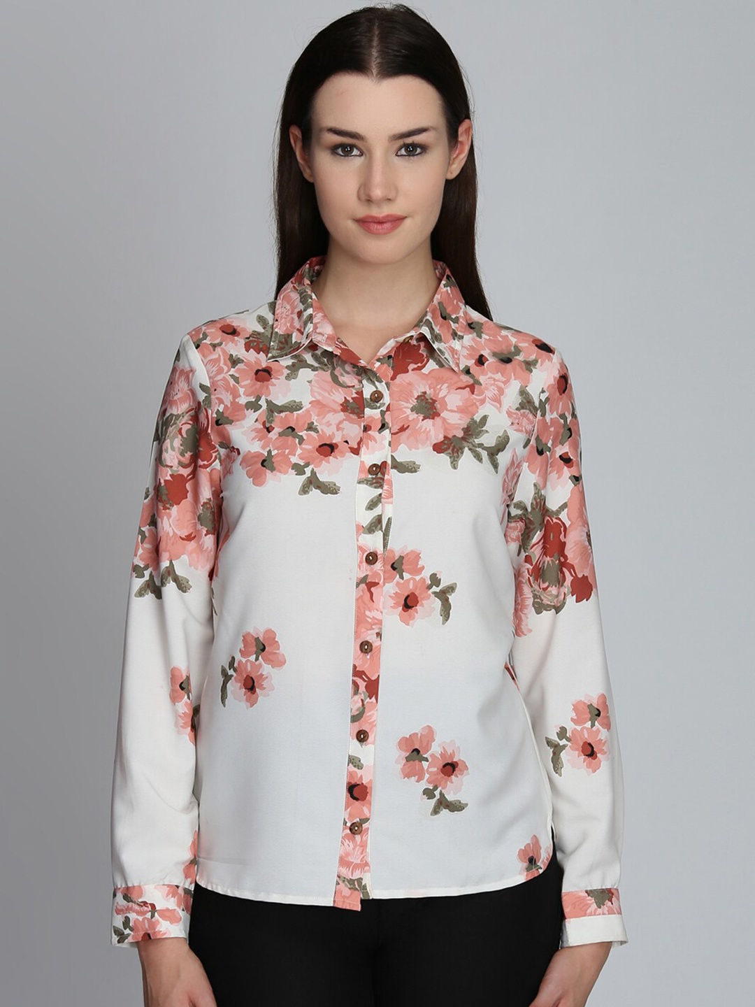 

DODO & MOA White Floral Print Crepe Top