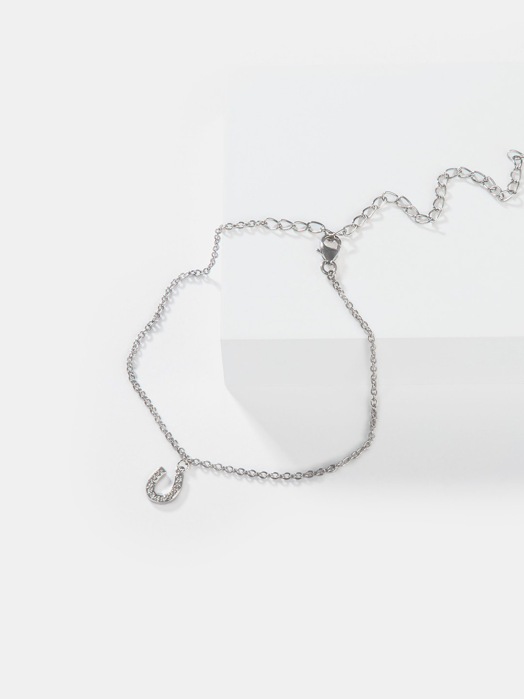 

SHAYA 925 Sterling Silver A Streak Of Luck Horseshoe Anklet