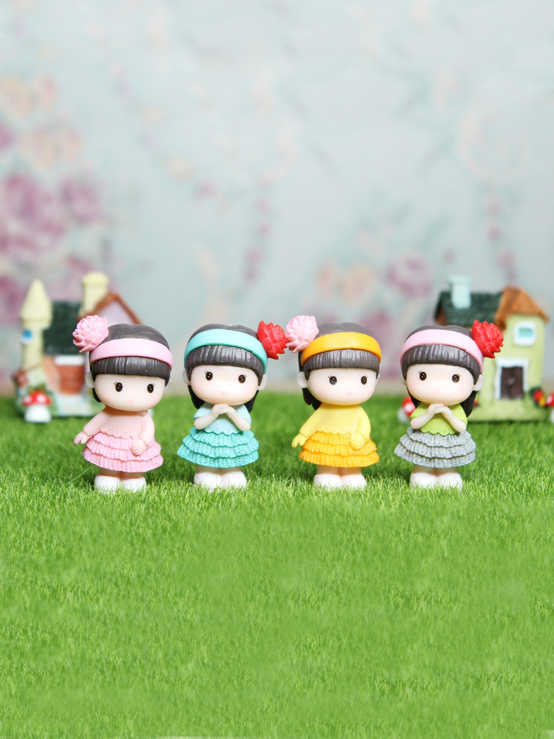 

Wonderland Multicoloured Pack of 4 Miniature Doll Garden Accessories, Multi