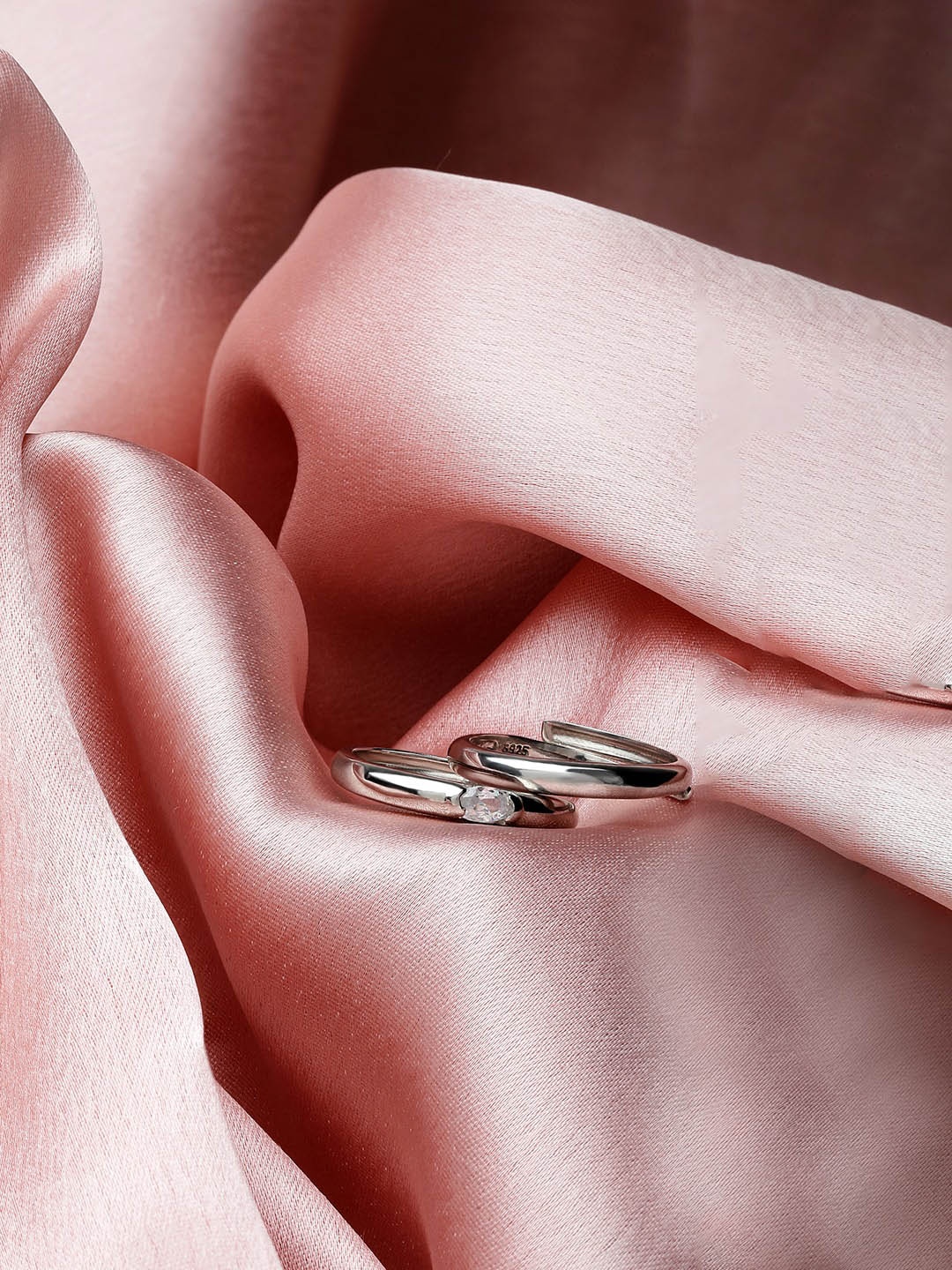 

GIVA Set of 2 Sterling Silver Couple Finger Ring