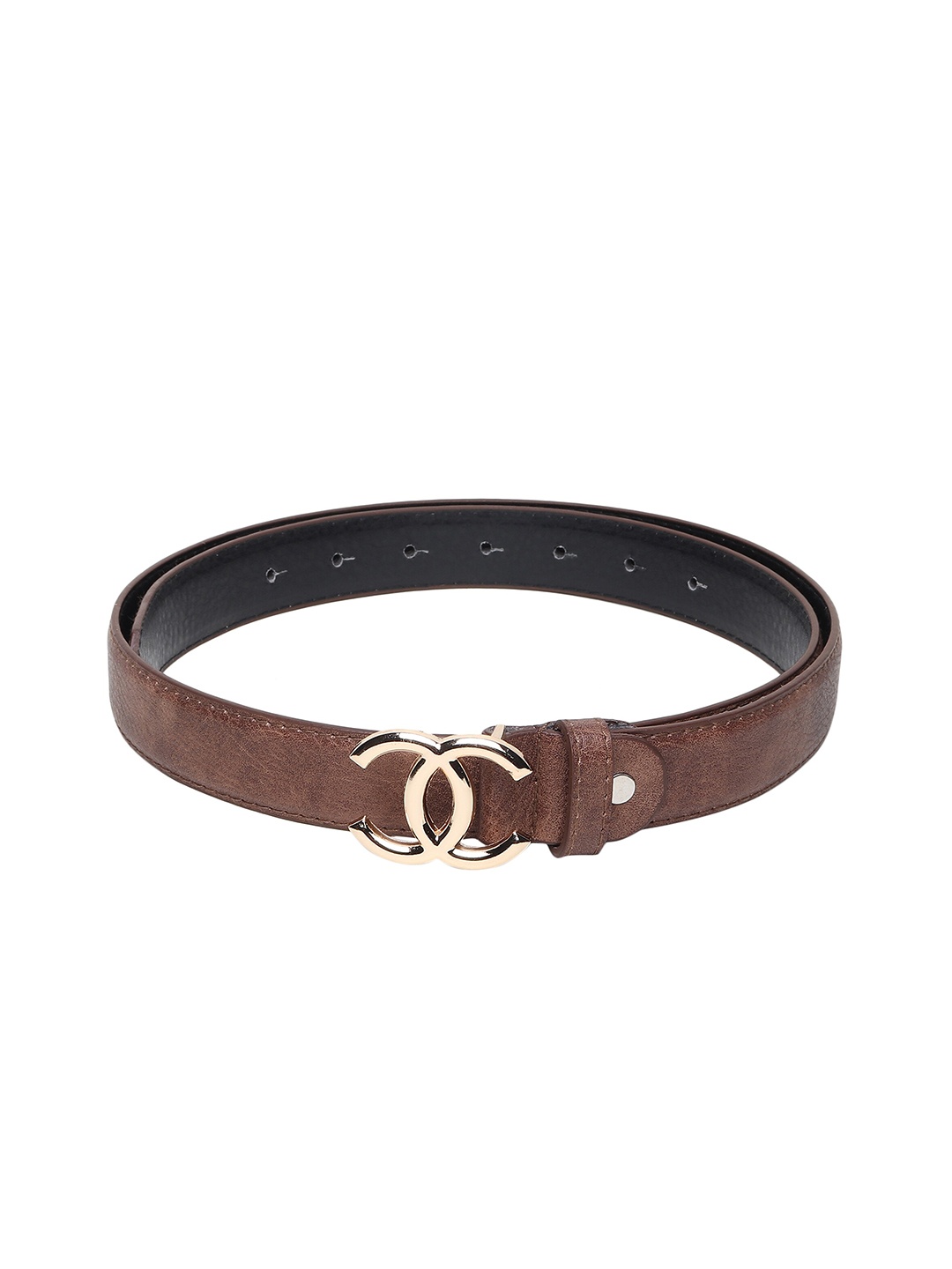 

Swiss Design Women Brown Textured Belt