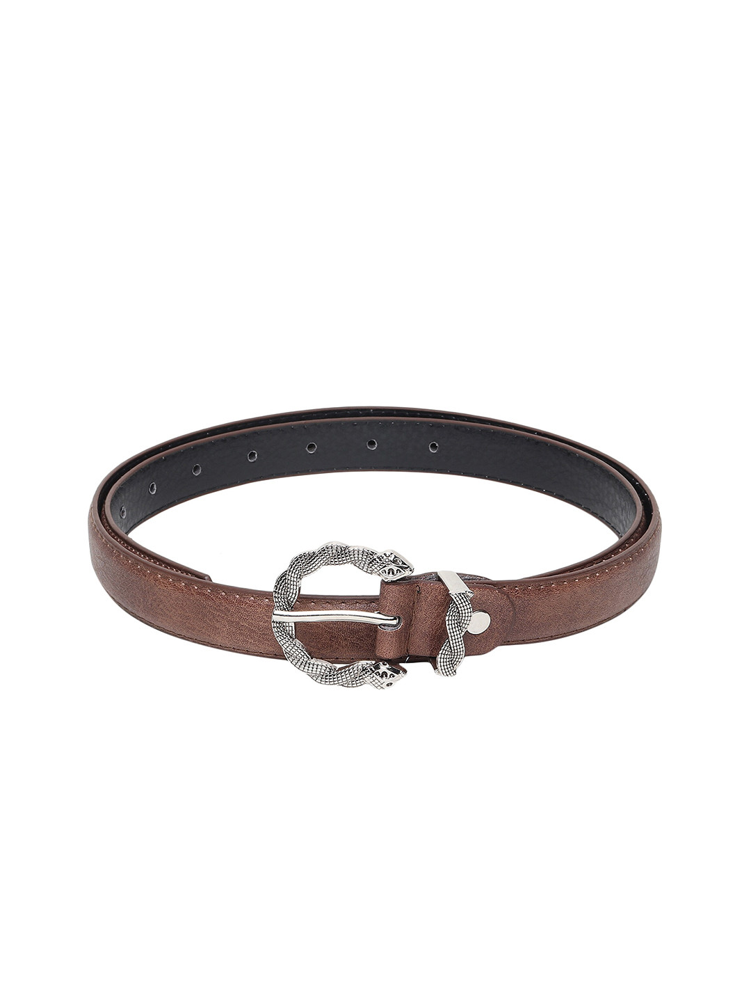

Swiss Design Women Brown Solid PU Belt