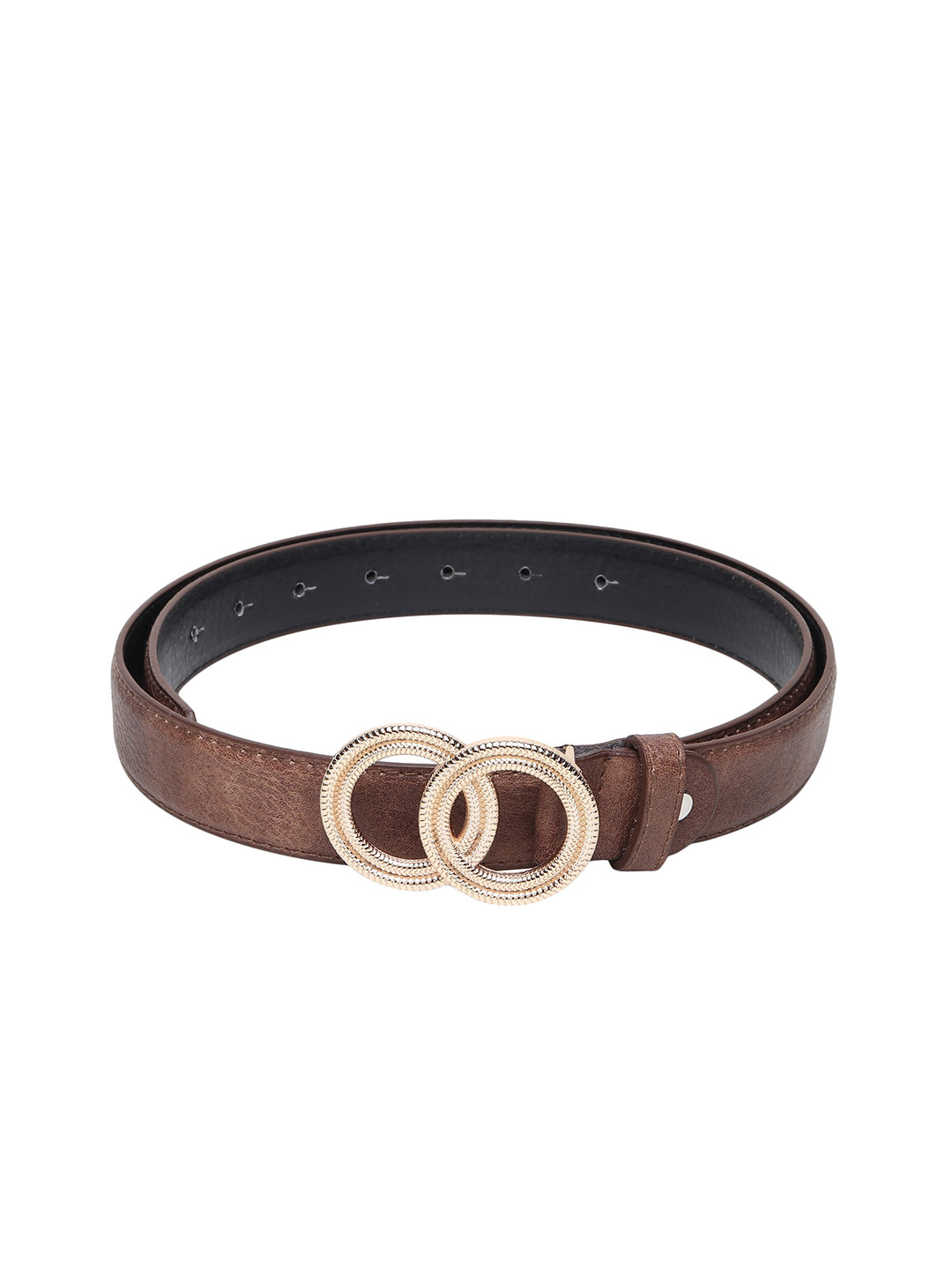 

Swiss Design Women Brown Embellished PU Belt
