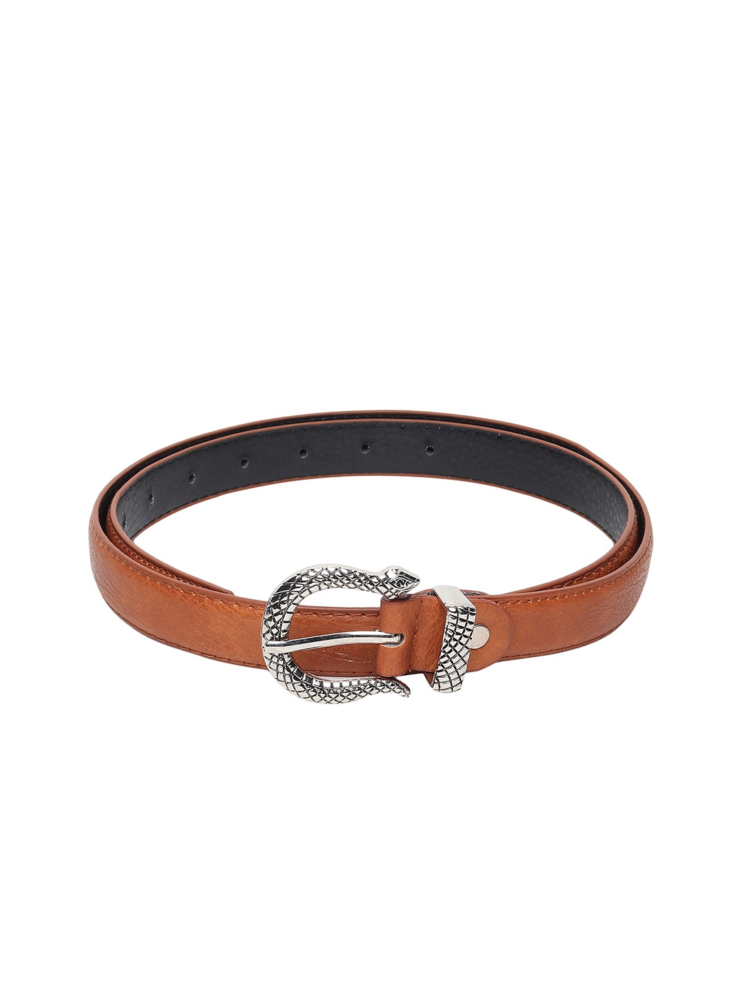 

Swiss Design Women Tan Solid PU Belt
