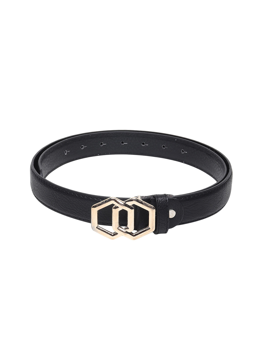 

Swiss Design Women Black PU Belt