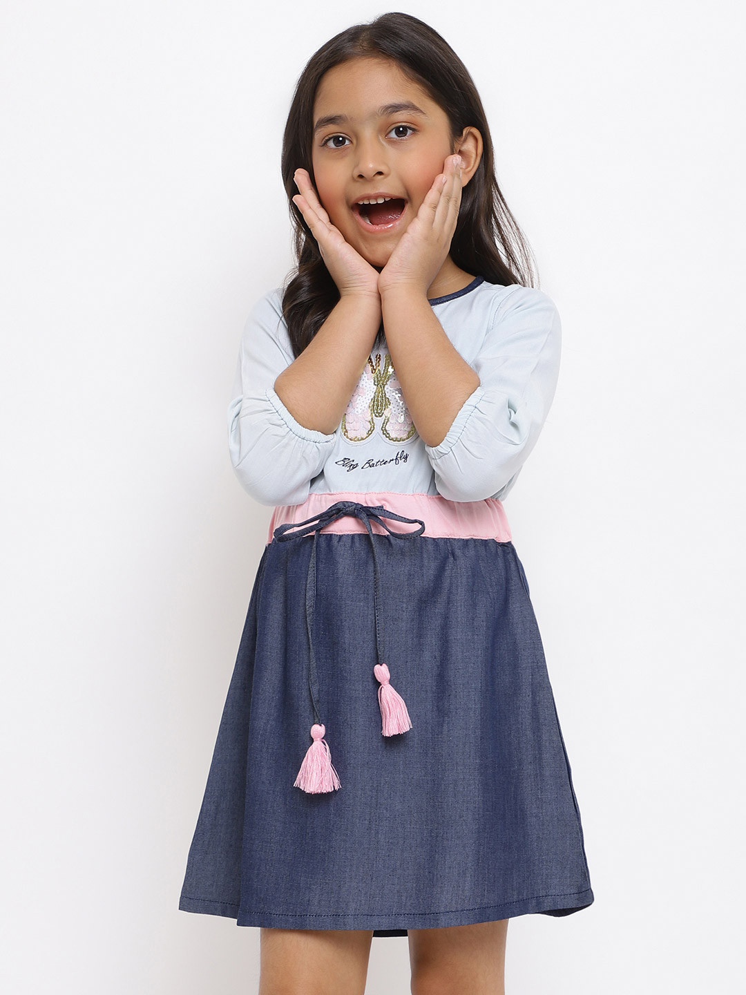 

TALES & STORIES Blue A-Line Dress
