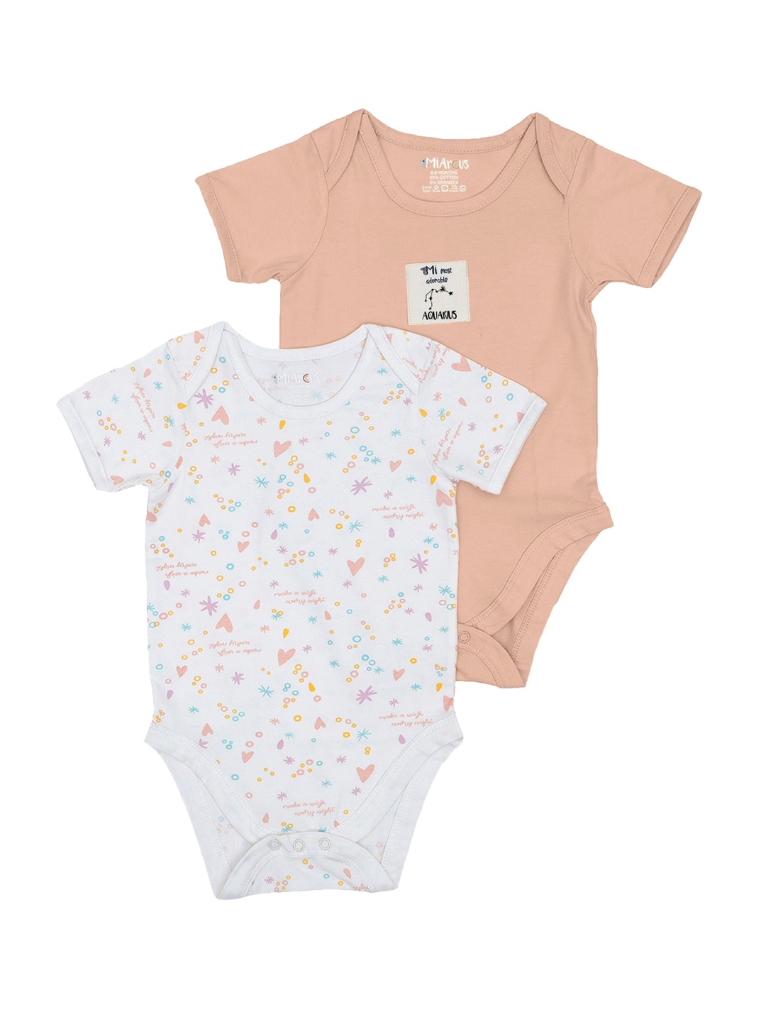 

MiArcus Kids Pack Of 2 Bodysuit, White