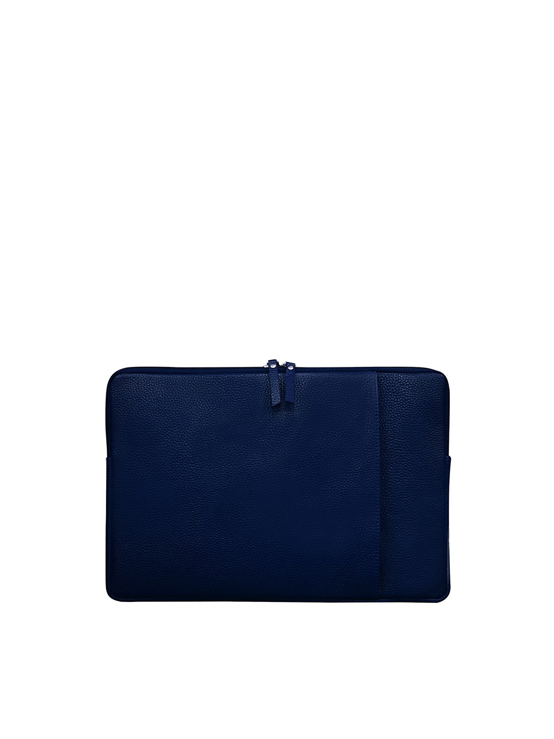 

ABYS Unisex Navy Blue Solid Leather 14inch Laptop Sleeve