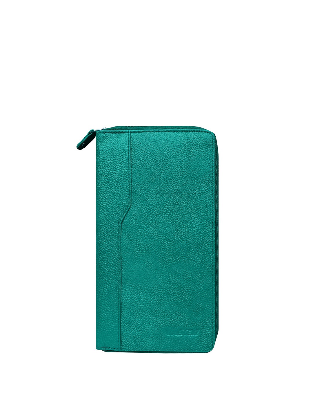 

ABYS Unisex Teal Textured Leather Passport Holder with Passport Holder