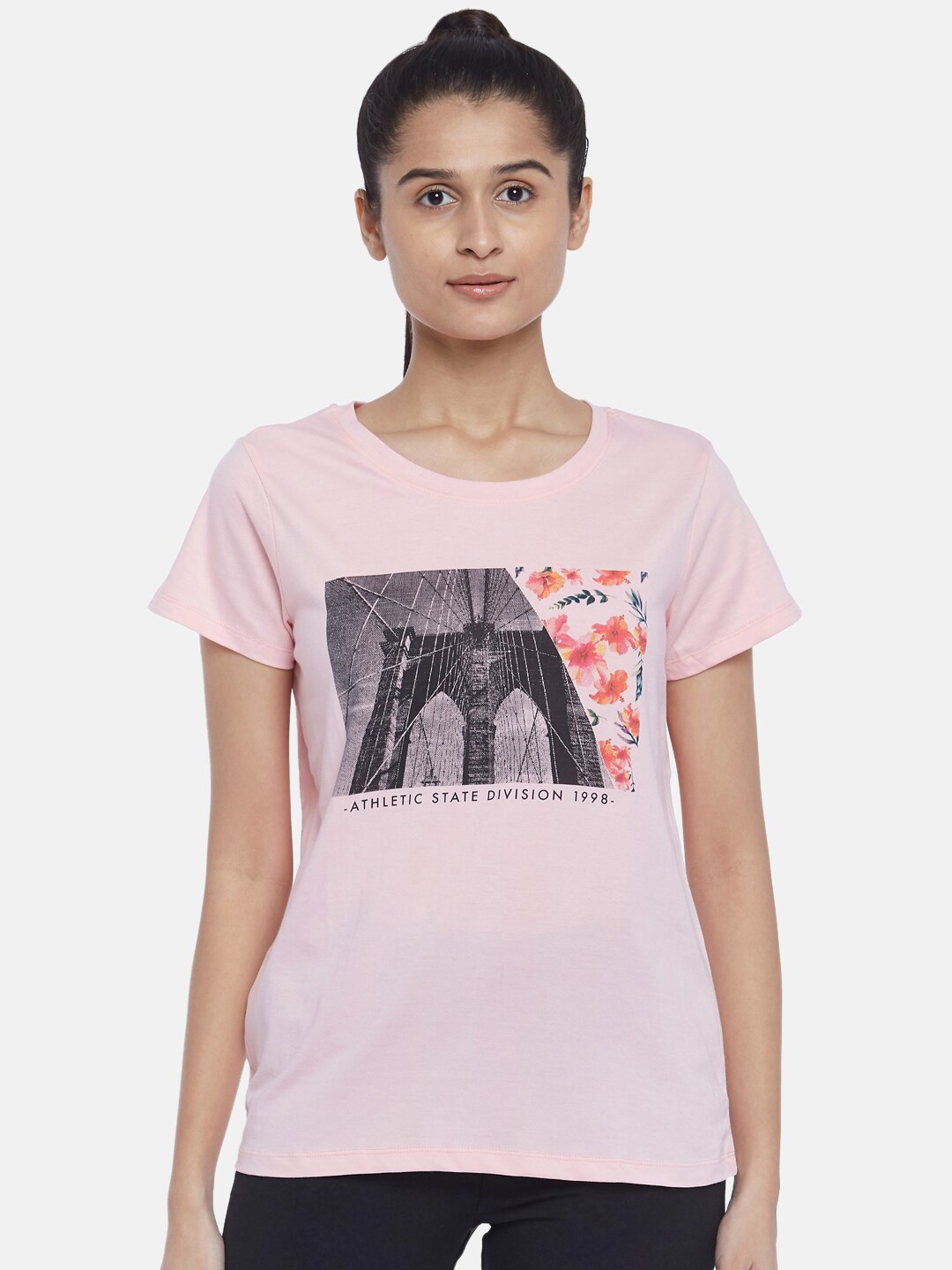 

Ajile by Pantaloons Pink Print Top