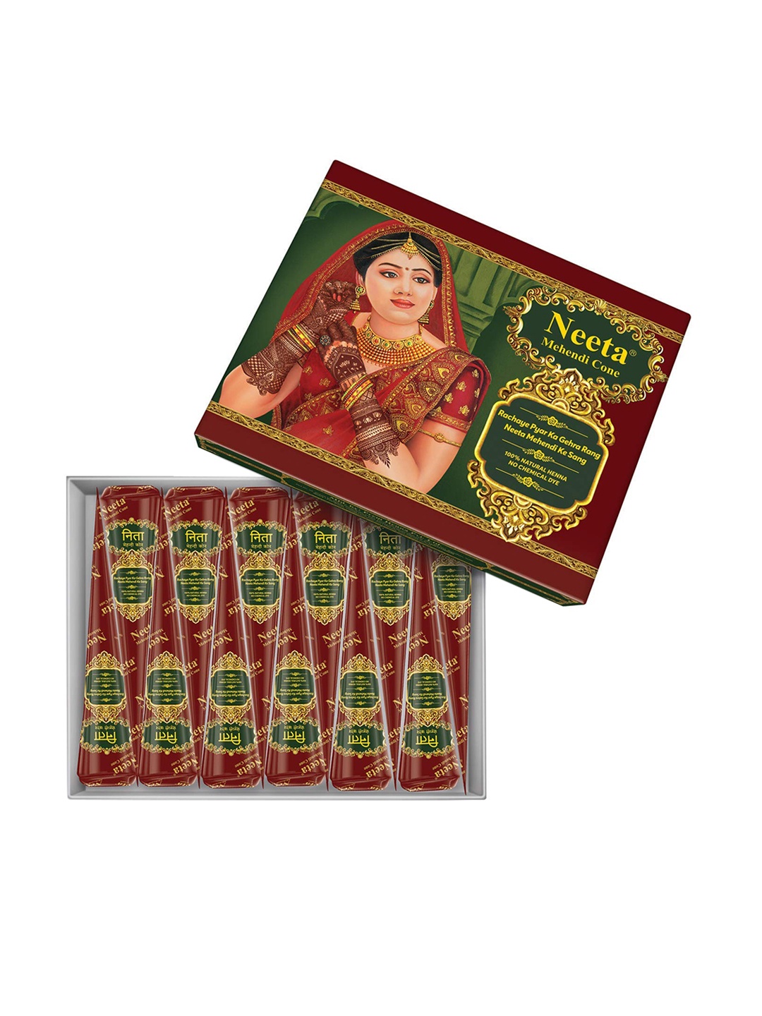 

Neeta Pack of 3 All Natural Herbal Pure Henna, Brown