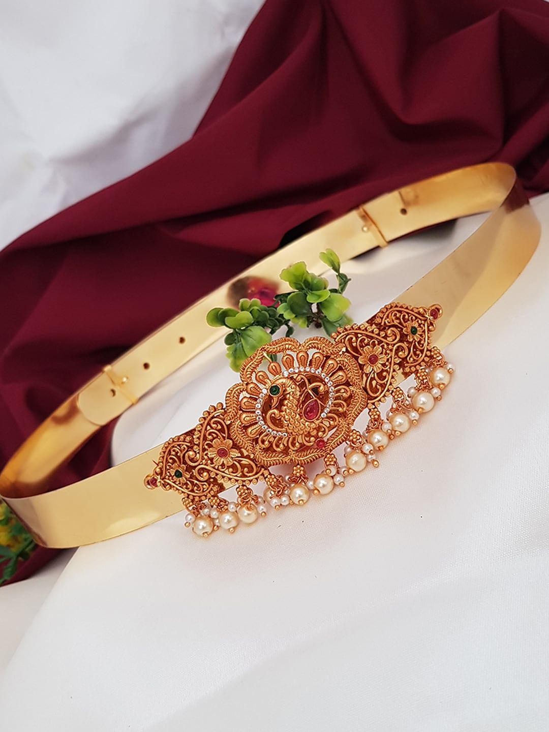 

GRIIHAM Gold-Plated CZ-Studded Kamarbandh