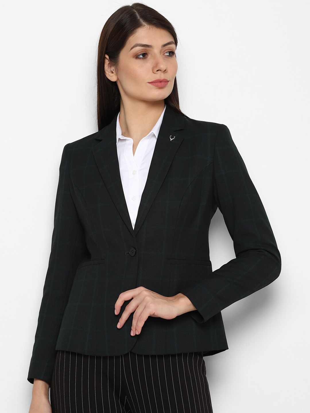 

Allen Solly Woman Black Single-Breasted Formal Blazer