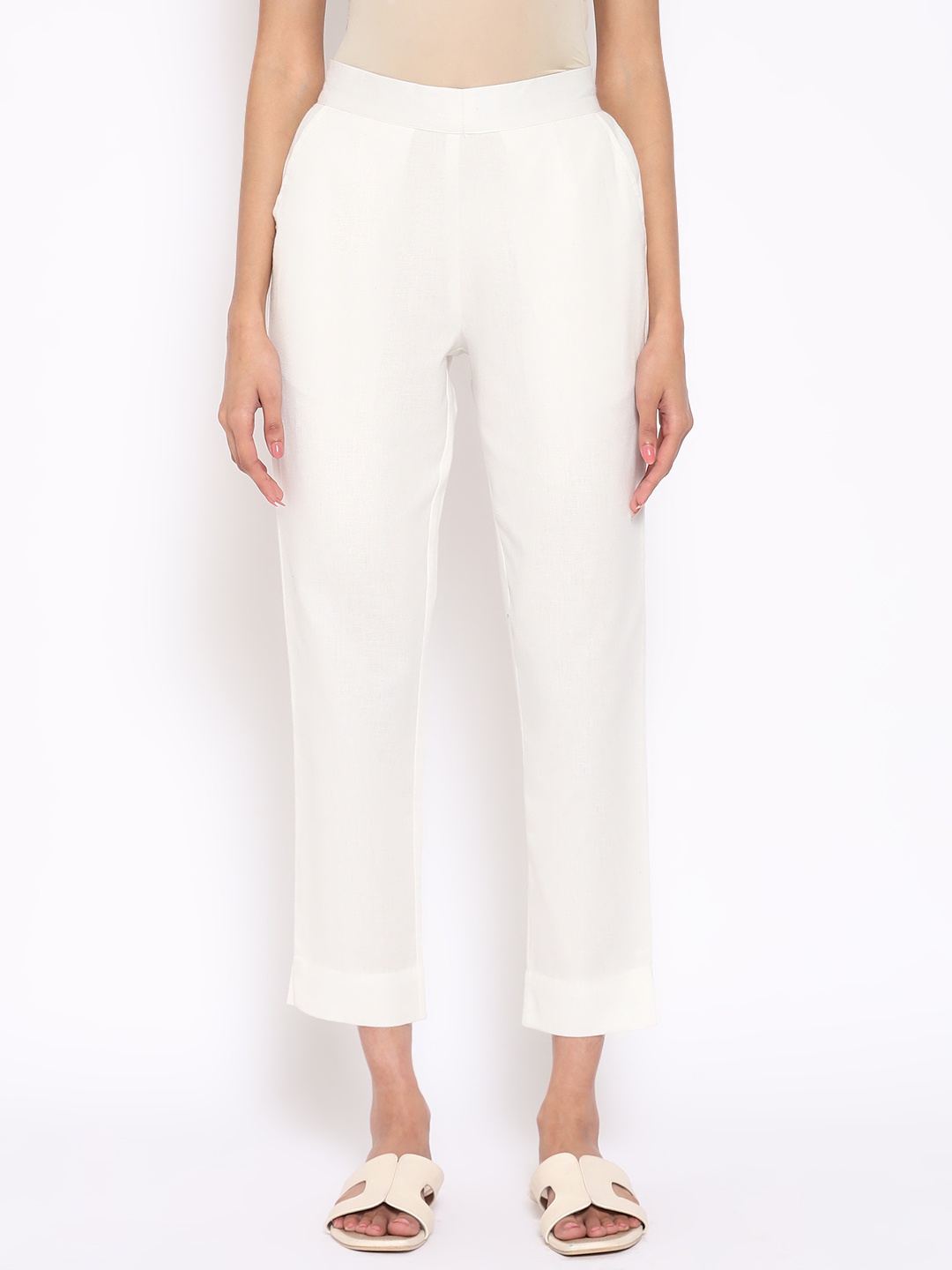 

AURELIA Women White Trousers