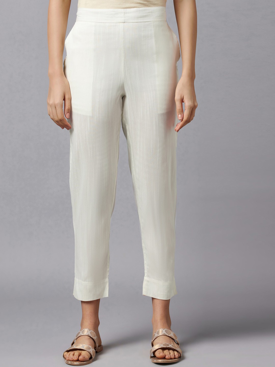 

AURELIA Women White Trousers