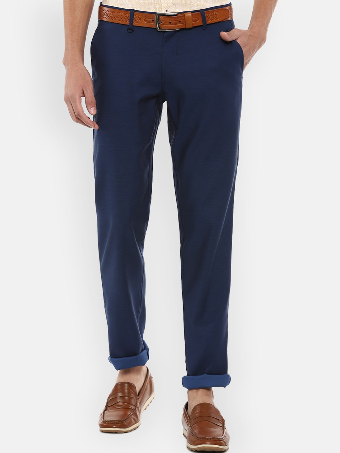 

Louis Philippe Sport Men Navy Blue Slim Fit Trousers