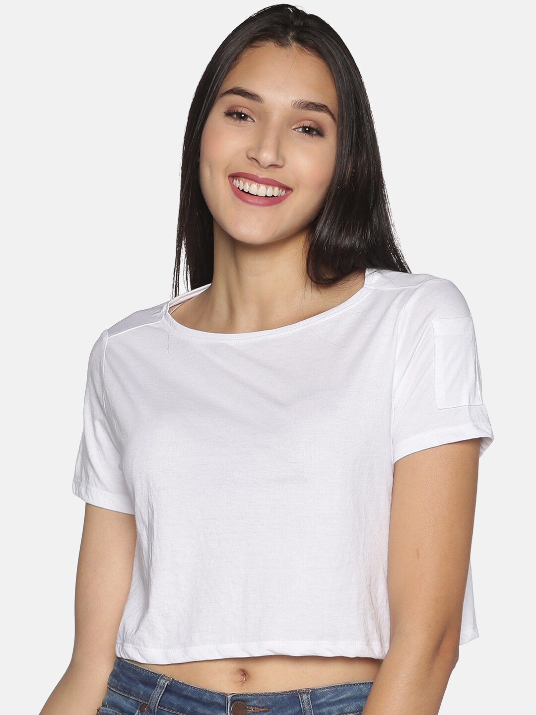 

Blissclub Women White Pure Cotton Bestee Crop Top