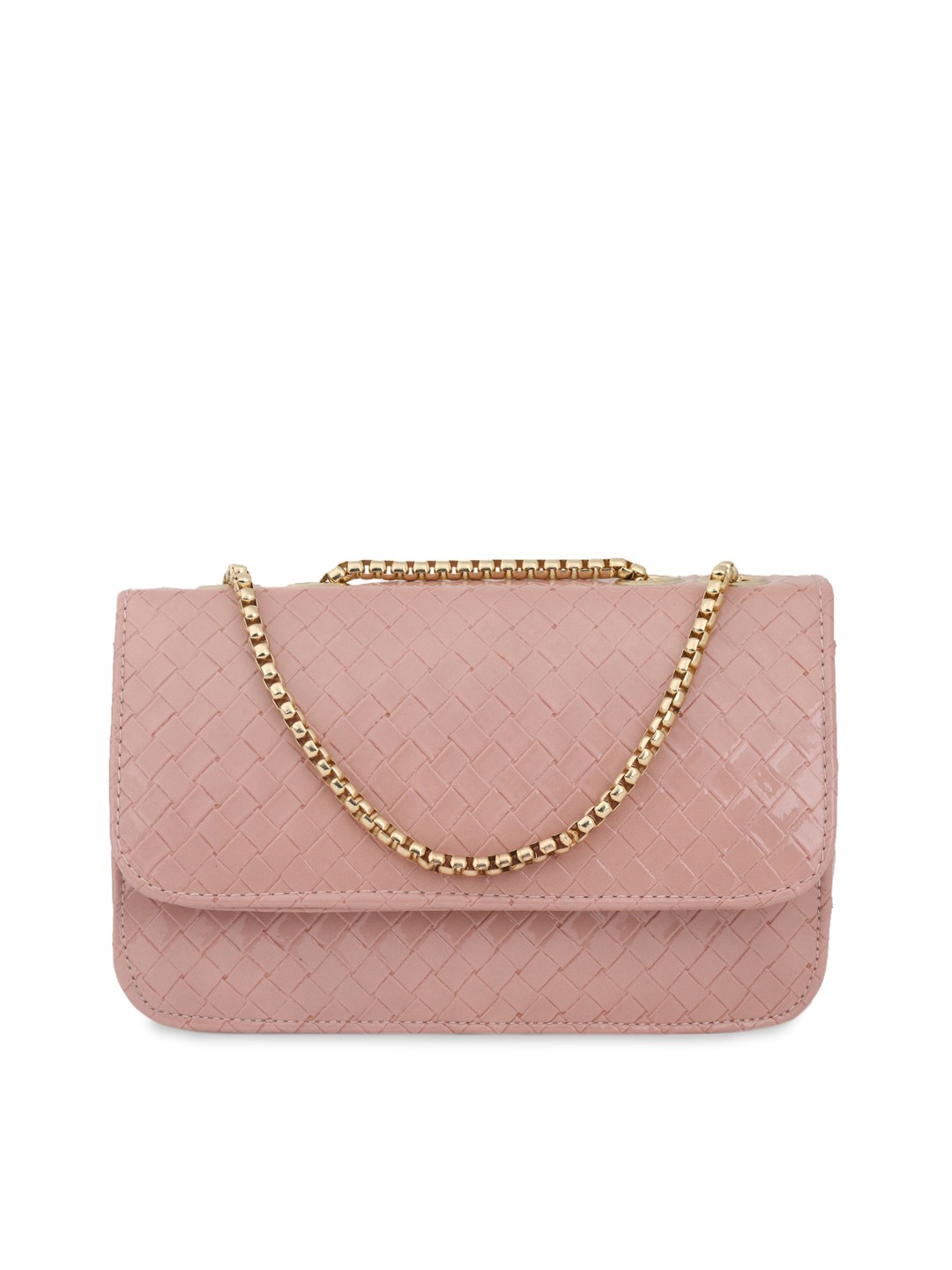 

gaura pakhi Pink Woven Design Structured Shoulder Bag