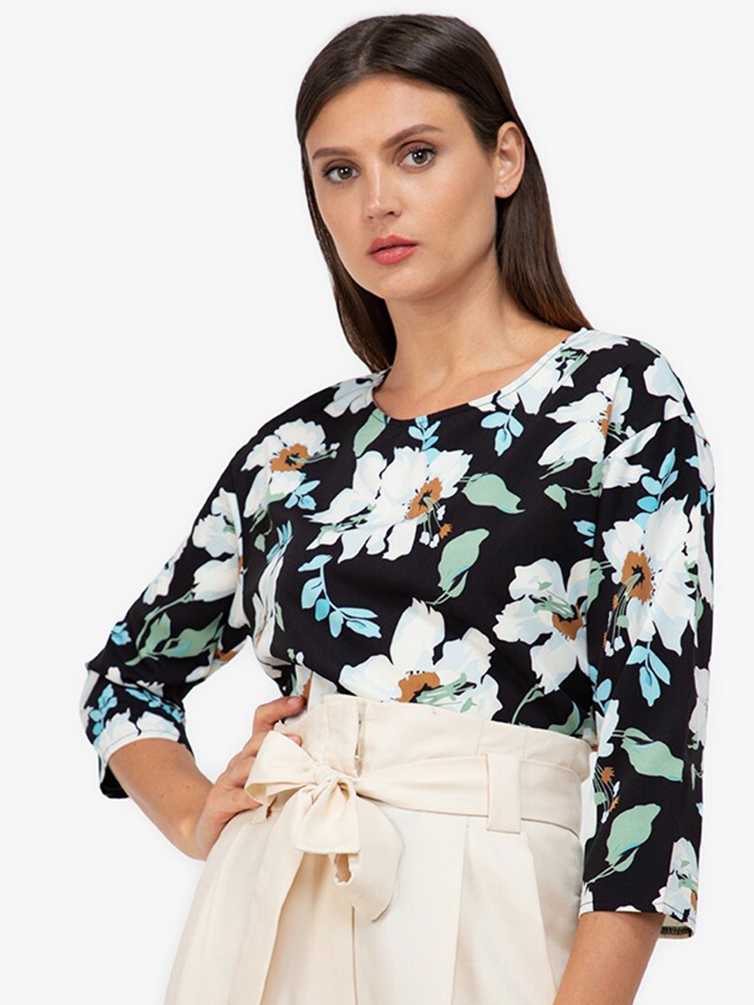 

ZALORA WORK Multicoloured Floral Print Shell Top, Multi