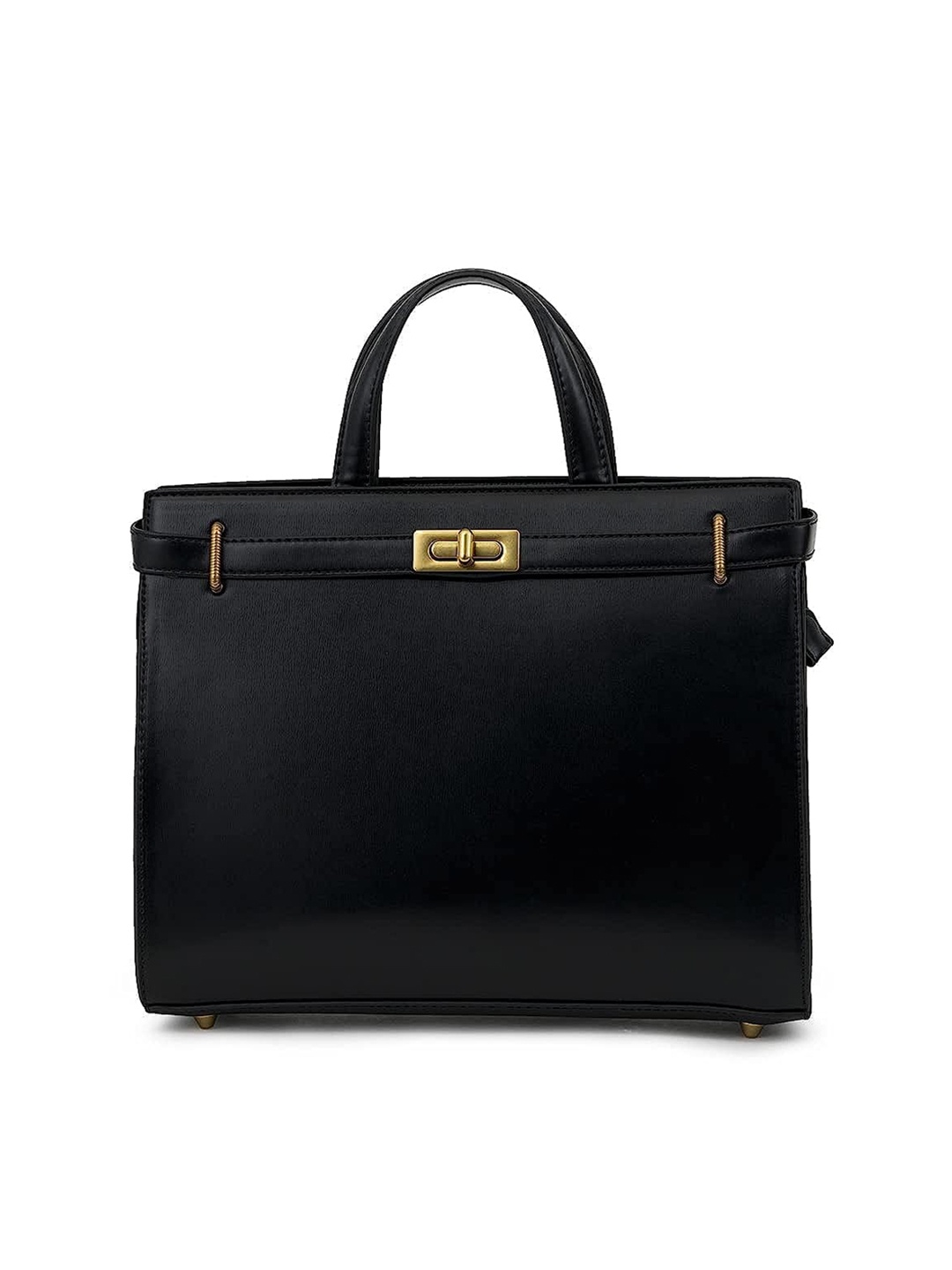 

MIRAGGIO Black Structured Handheld Bag