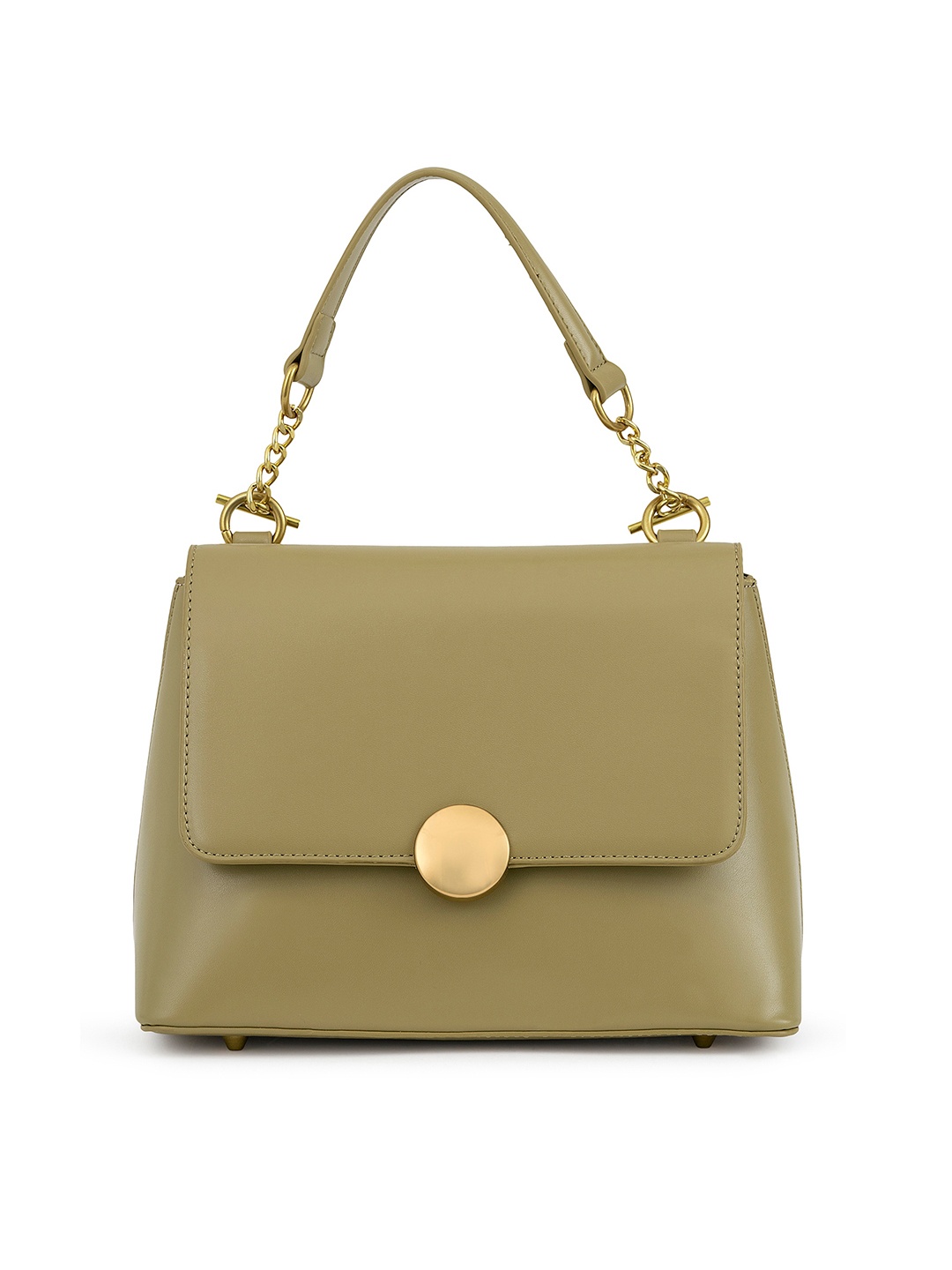 

MIRAGGIO Olive-Green Top-Handle Bag with Sling Strap