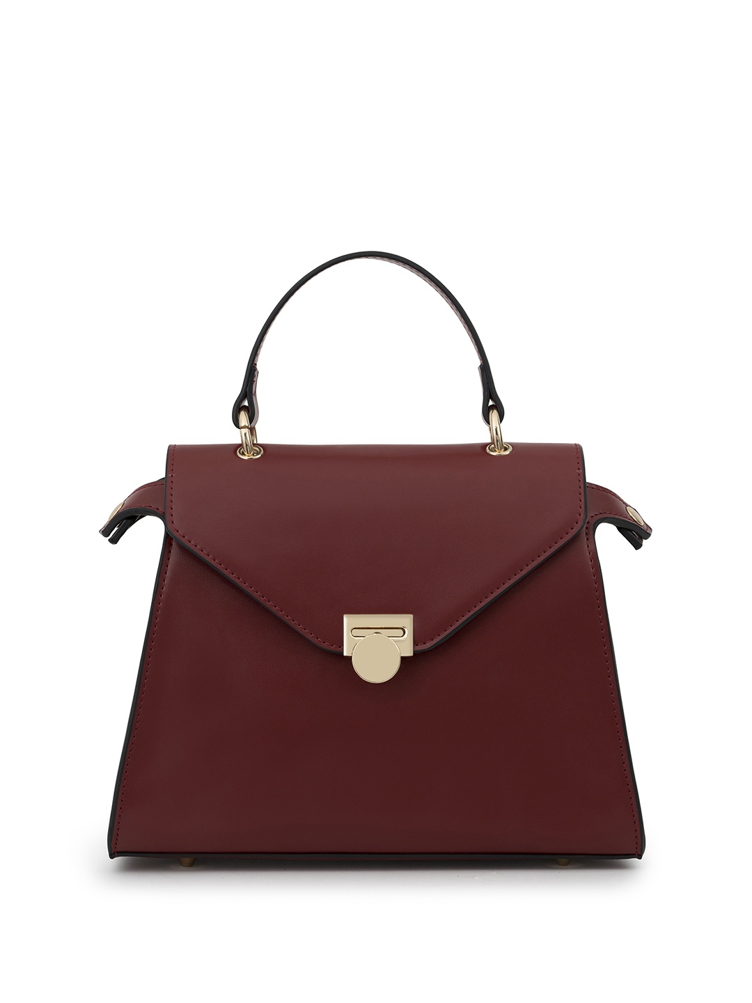 

MIRAGGIO Wine Structured Satchel Sling Bag, Red