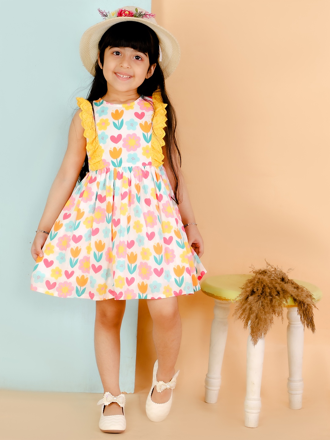 

LIL DRAMA Multicoloured Floral Fringed Dress, Multi