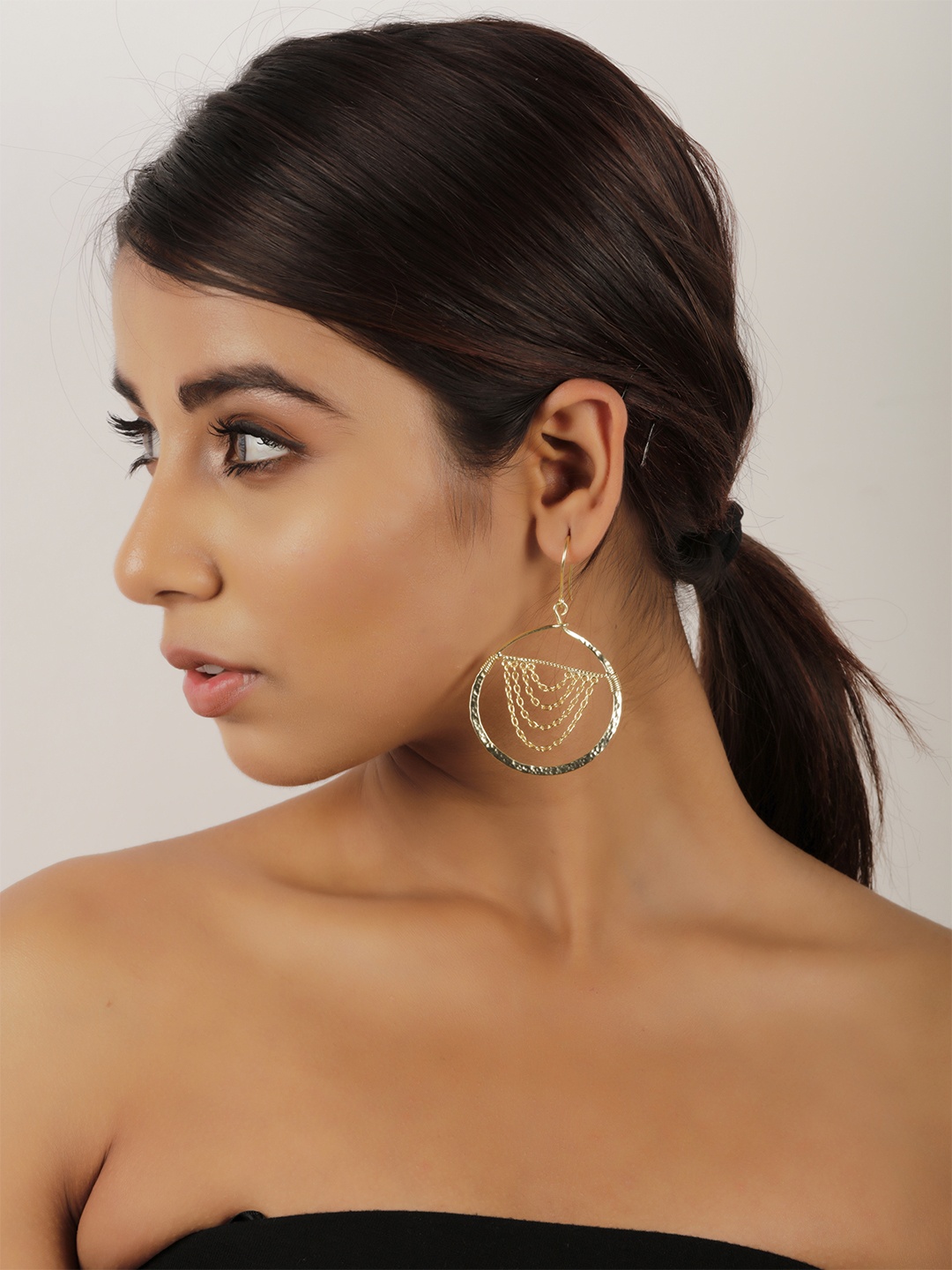 

STILSKII Gold-Toned Contemporary Drop Earrings