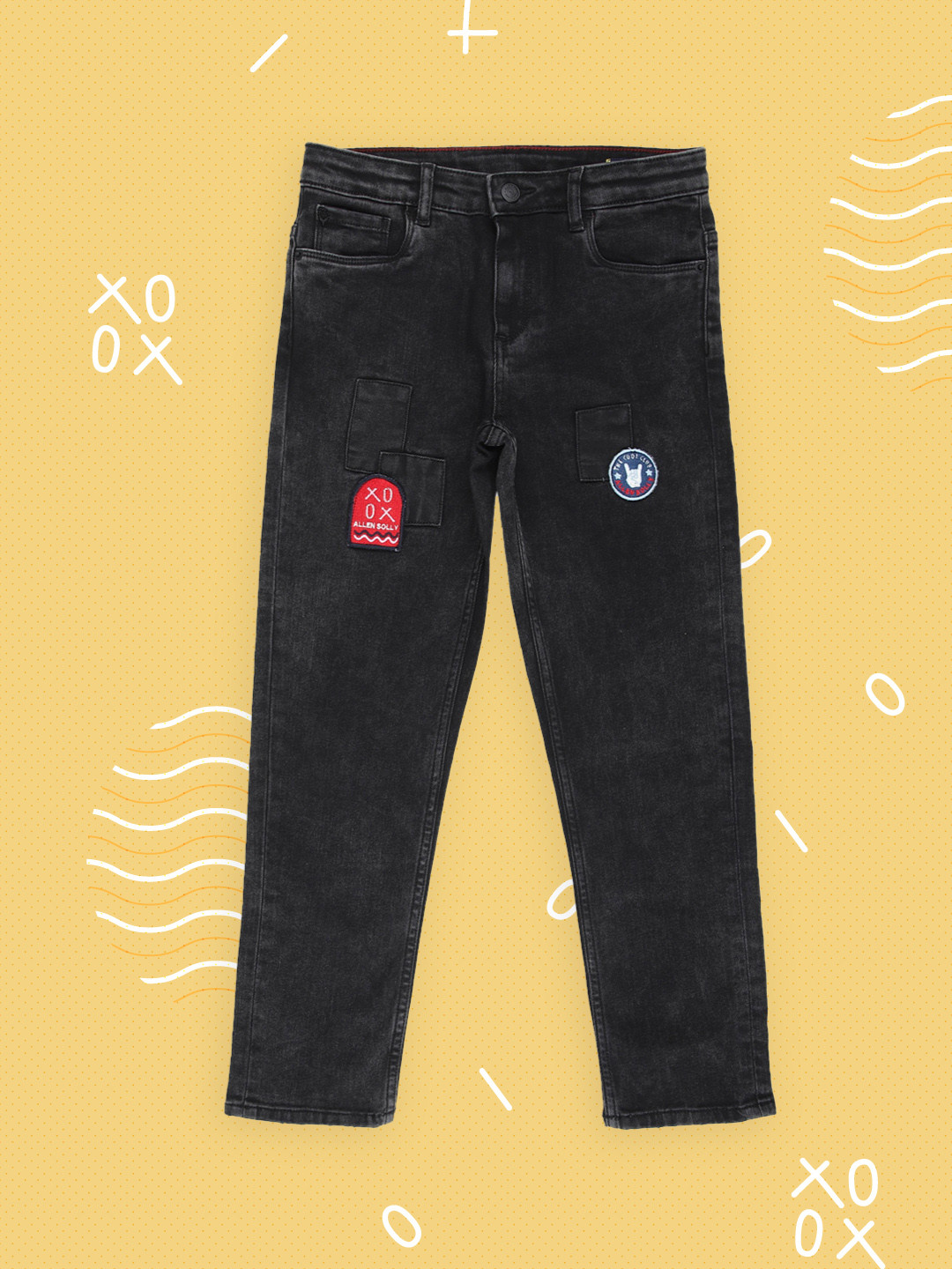 

Allen Solly Junior Boys Black Slim Fit Low Distress Jeans