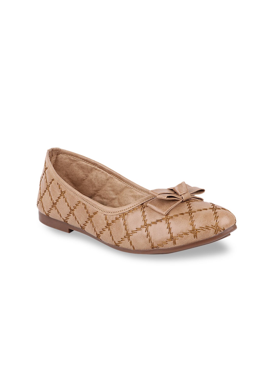 

Shoetopia Girls Beige Ballerinas with Bows Flats