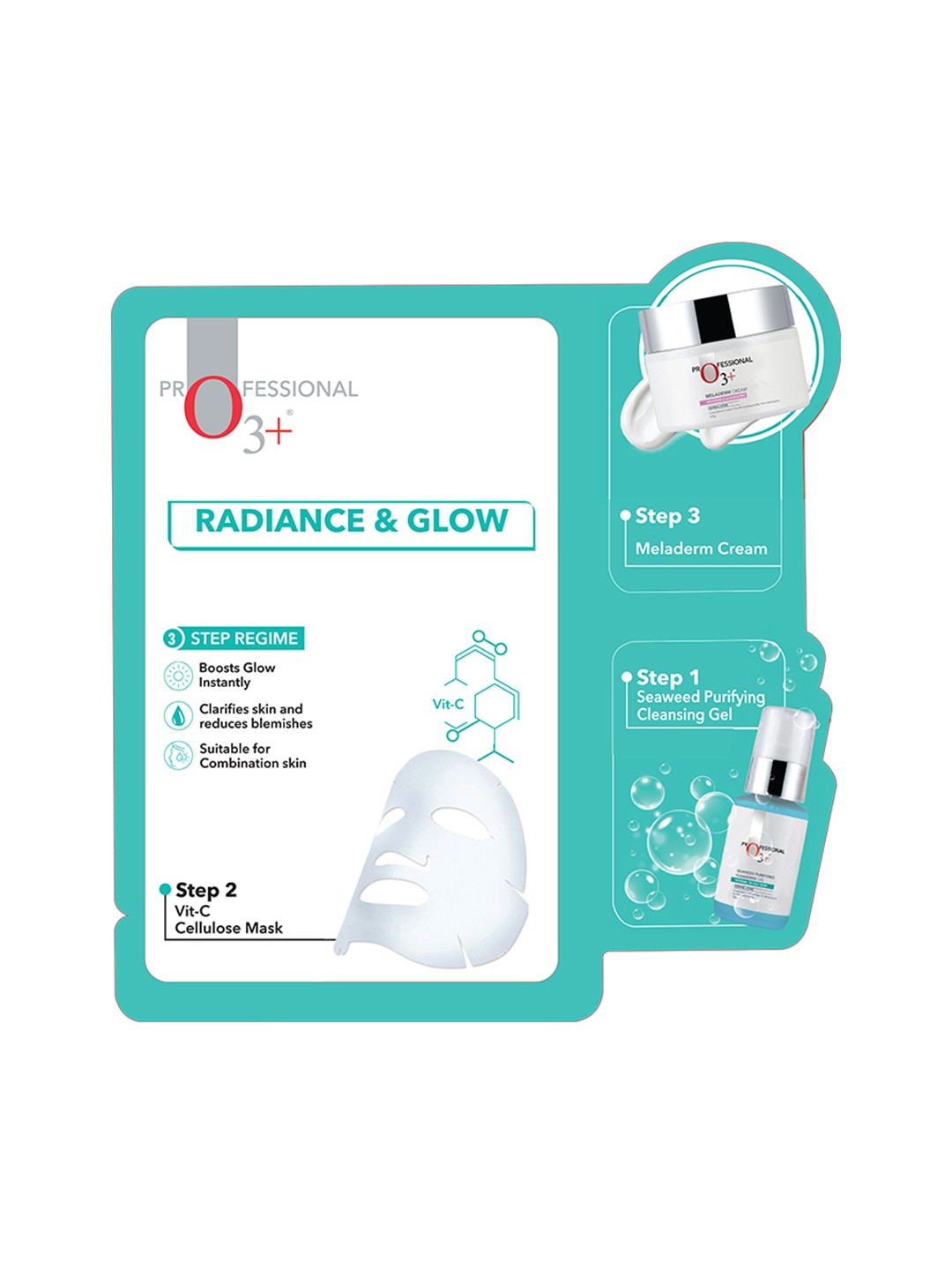 

O3 Radiance & Glow Instant Home Facial Kit, Green