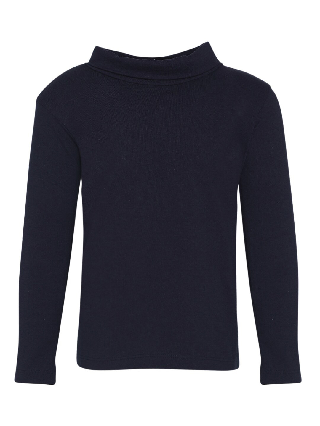 

A Little Fable Girls Navy Blue Turtle Neck T-shirt