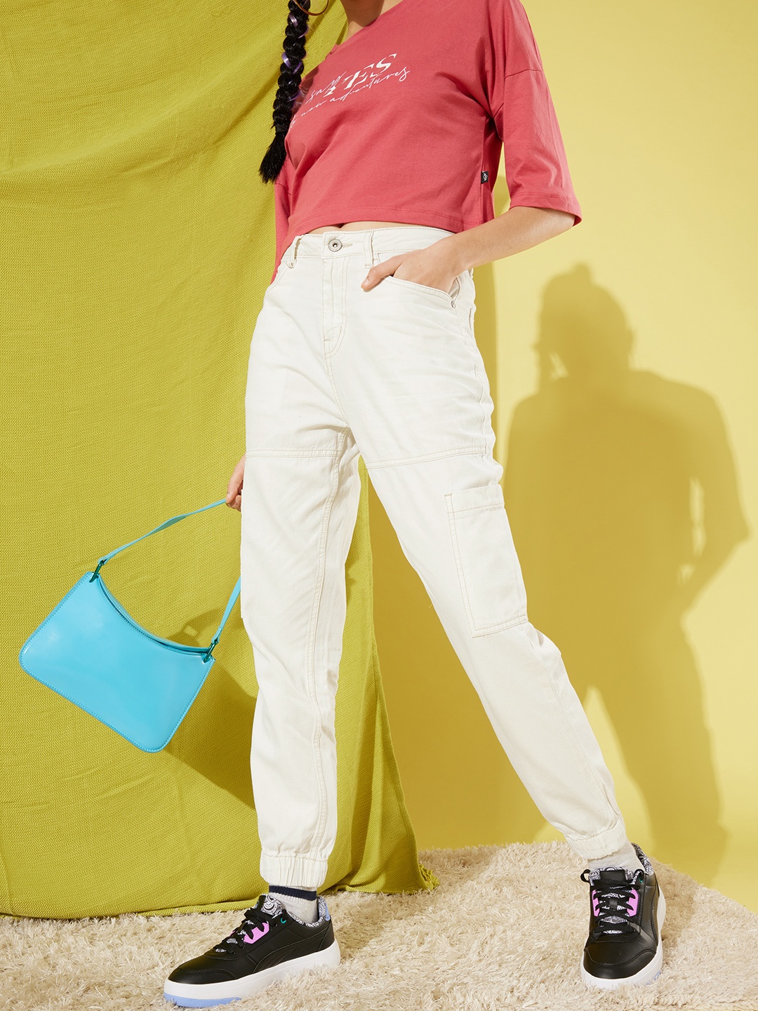 

Roadster Women White Jogger Fit Jeans